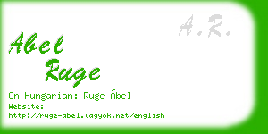 abel ruge business card